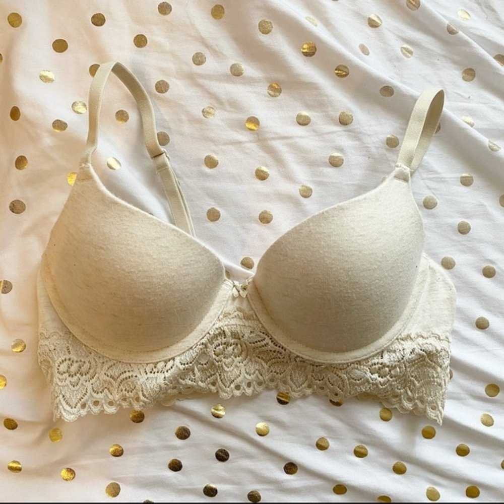 Aerie Bra Lace Cream 34 B